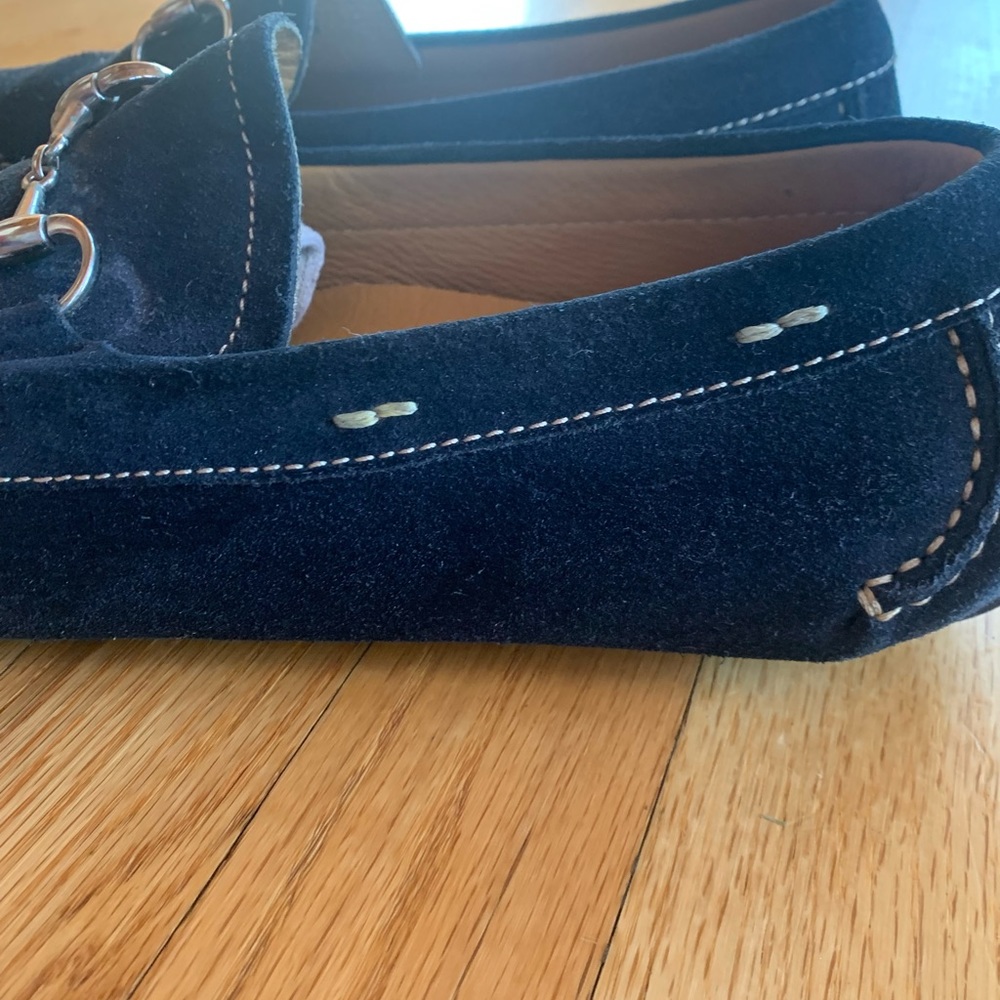 Neiman Marcus Men’s leather suede loafers. Dark Blue/Navy. 10M. With Box - Picture 5 of 12